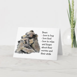 Carte Bear Totem, Animal Guide Funny Birthday