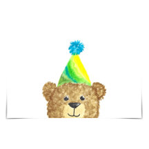 Bear Wearing Cute Birthday