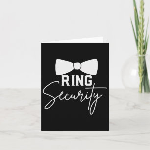Carte Bearer Ring Fête de mariage Escadron de sécurité D