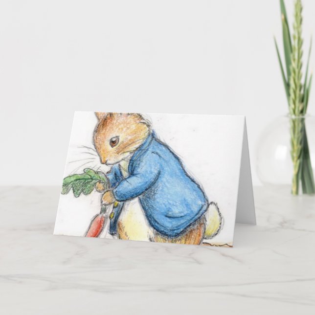 Carte Beatrix Potter Rabbit Carrot (Devant)