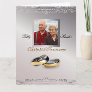 Carte Beau Anniversaire Argent Awesome Photo Personnalis
