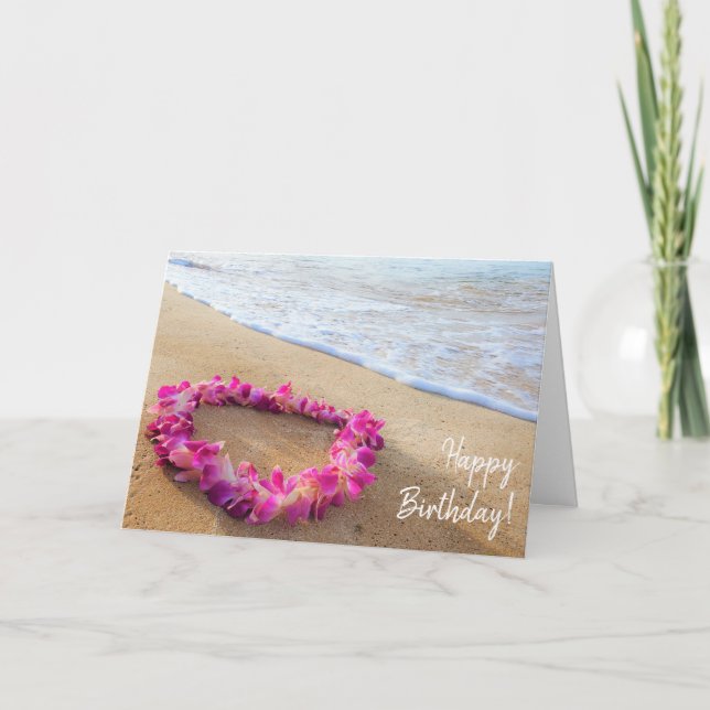 Carte Beau anniversaire de Maui Lei (Devant)