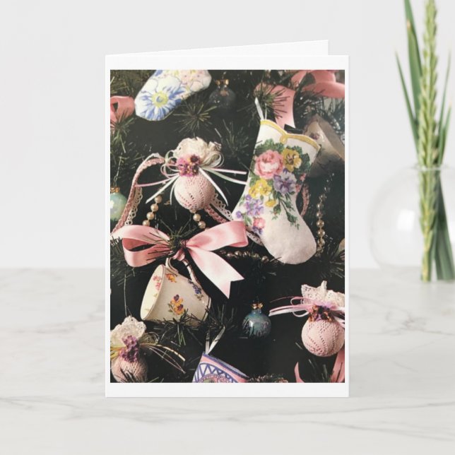 CARTE BEAU ARBRE AVEC BEAUX SOUHAITS DE VACANCES (Devant)