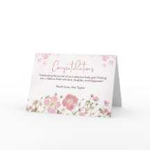 Beau Baby shower Floral Rose Félicitations