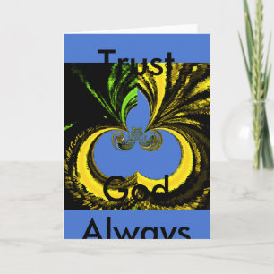 Carte Beau Beau Art Sud-Africain Jaune et Bleu