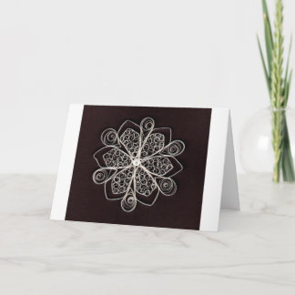 Carte Beau blanc caillé Flocon de neige noir Arrière - p