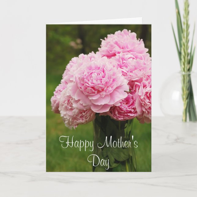 Carte Beau bouquet de pivoine (Devant)