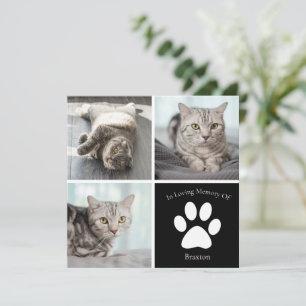 Carte Beau Cat Memorial Personnalisé Animaux de compagni