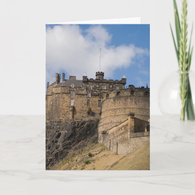 Carte Beau célèbre château géant d'Édimbourg à (Devant)
