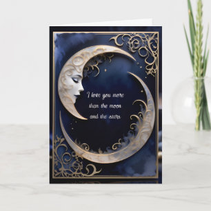 Carte Beau Crescent Moon Anniversaire