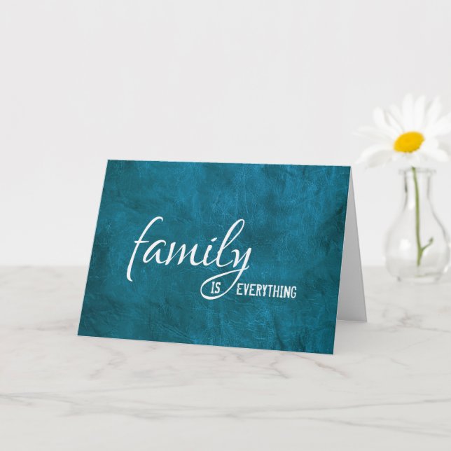 Carte Beau-frère Anniversaire Cuir Turquoise (Petite plante)