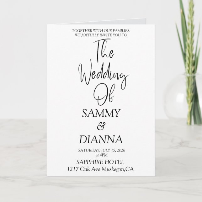 Carte Beau Mariage (Devant)