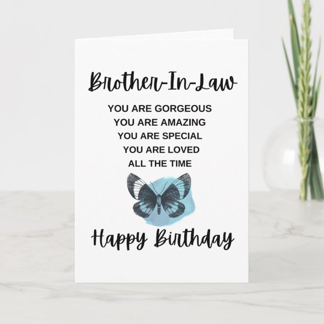 Carte Beau Message d'anniversaire pour votre beau-frère (Devant)