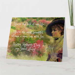 Carte Beau Message Mari à Femme Fête des Mères 