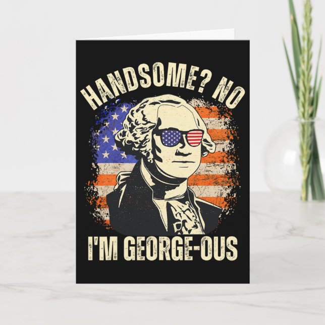 Carte Beau Non Je Suis Géant George Washington 4ème De (Devant)