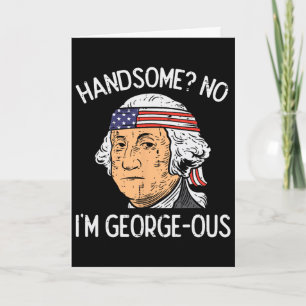 Carte Beau Pas Georgeous Washington Drôle 4 Juillet