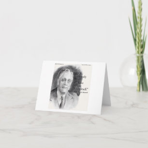 Carte Beau Portrait FDR Et Citation De Crainte