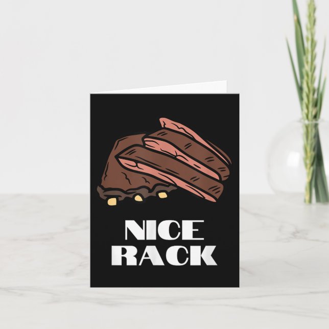 Carte Beau Rack - Drôle Ribs &amp; Bbq (Devant)
