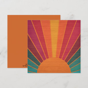 Carte Beau Rayons de Soleil Ensoleillés Art Populaire du