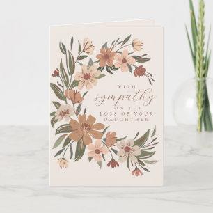 Carte Beau spray fleuri Sympathy Perte de fille