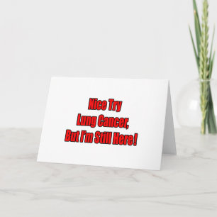 Carte Beau Tentez Le Cancer Du Poumon...