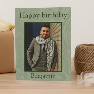 Carte Beau vert Joyeux anniversaire mon mari photo