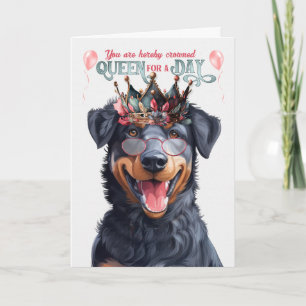 Carte Beauceron Dog Queen pour jour drôle anniversaire