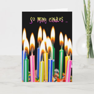 Carte beaucoup de bougies d'anniversaire