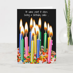Carte Beaucoup de bougies d'anniversaire Humour