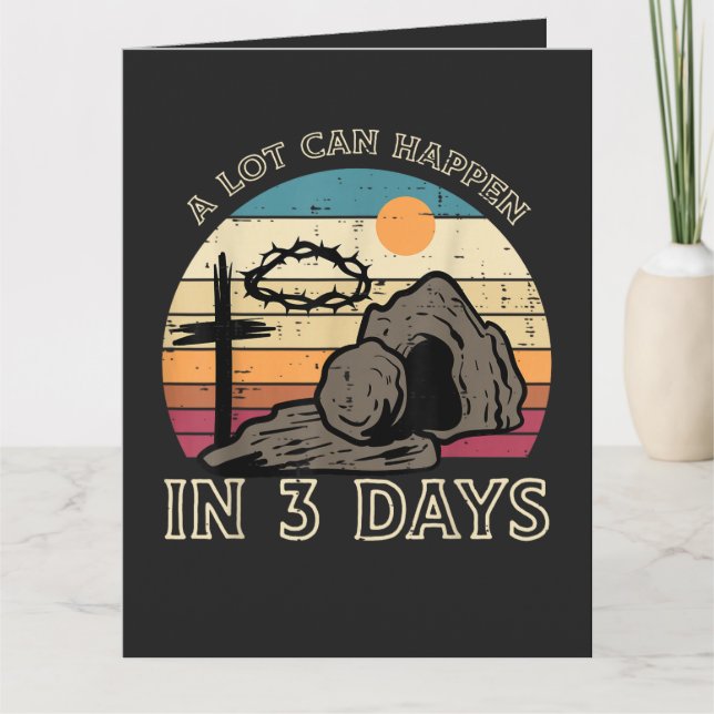 Carte Beaucoup de choses peuvent arriver en 3 jours Pâqu (Devant)