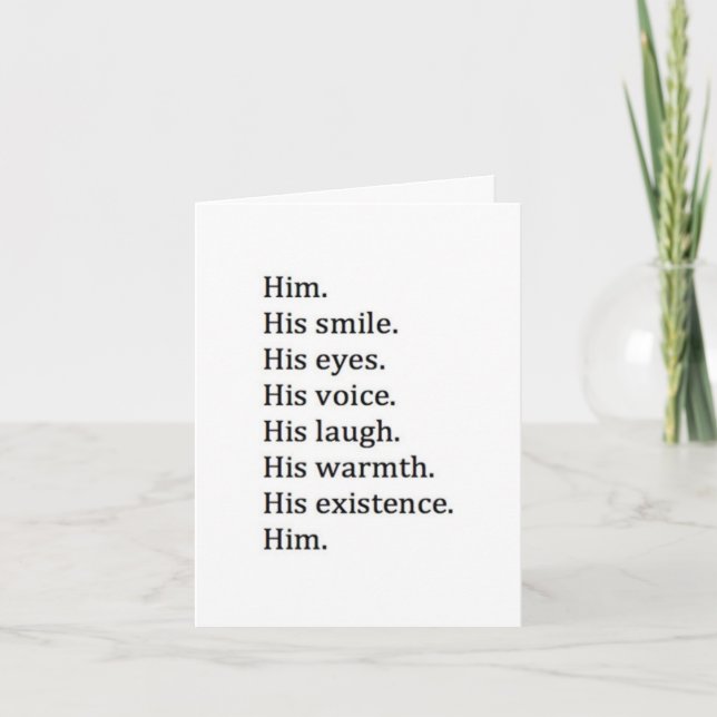 CARTE BEAUCOUP DE CHOSES QUE J'AIME SUR *LUI* NOTRE 1ER  (Devant)