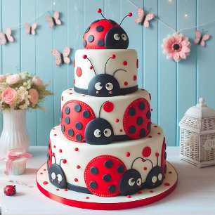 CARTE BEAUCOUP DE GÂTEAU ANNIVERSAIRE DE ENFANT DE LADY