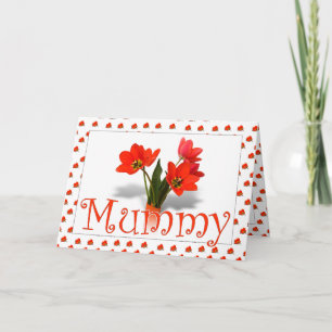 Carte Beaucoup de tulipes pour maman à la Messe dimanche