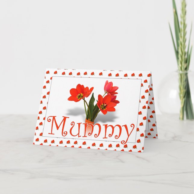 Carte Beaucoup de tulipes pour maman à la Messe dimanche (Devant)