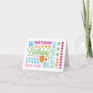 Carte Beaucoup de vœux d'anniversaire