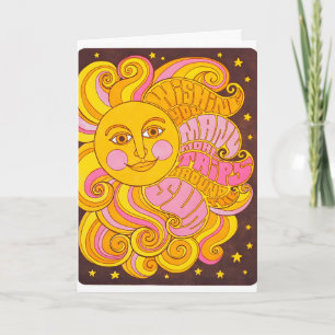 Carte Beaucoup Plus de Tours Autour du Soleil Anniversai