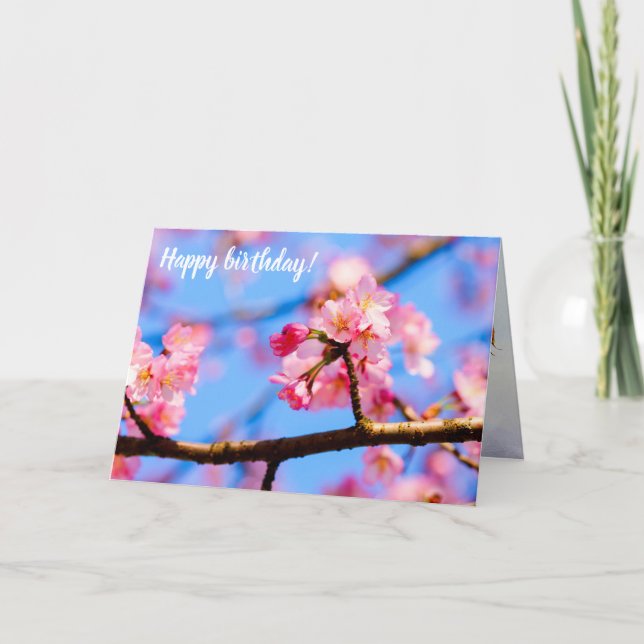 Carte Beauté Charmante Des Fleurs Sakura Au Printemps (Devant)