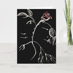 Carte Beauté et Rose de la bête