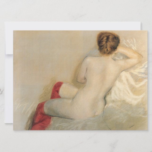 Carte Beauté féminine avec Red Stockings (Devant)