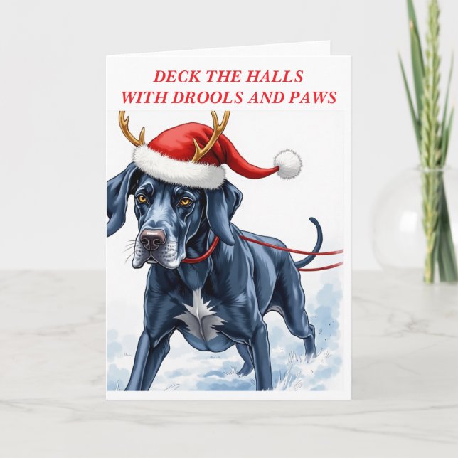 Carte Beautiful Great Dane Christmas  (Devant)