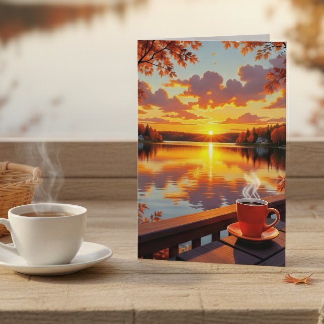 Carte Beautiful Sunrise and Coffee | Thinking of You (Créateur téléchargé)