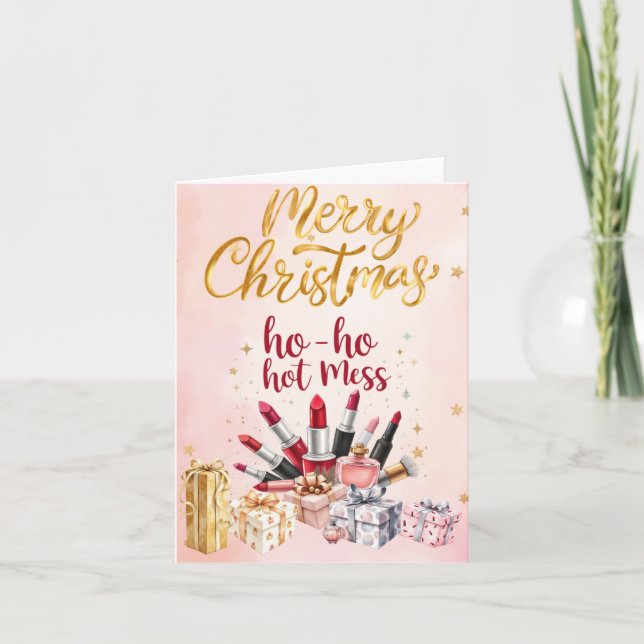 Carte Beauty themed Christmas Card (Devant)