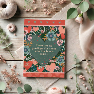 Carte Beaux Adieux Sympathie Citation Fleur de cœur