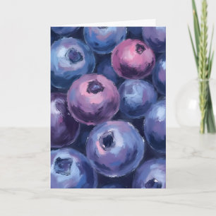 Carte Beaux Bleuets   Peinture de Fruits