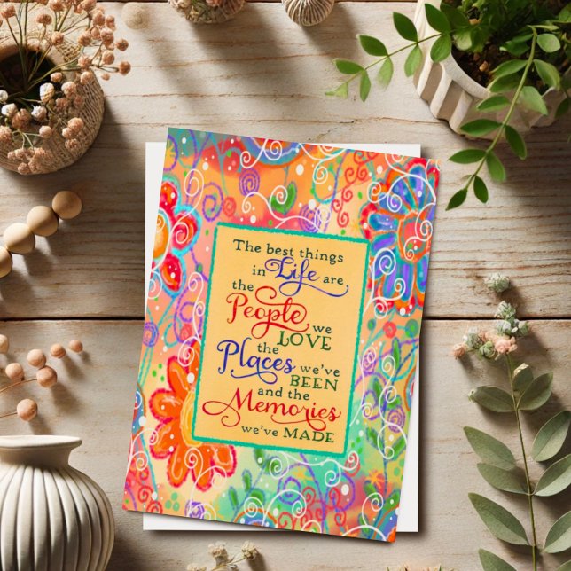 Carte Beaux souvenirs floraux transformés en amour inspi (Créateur téléchargé)