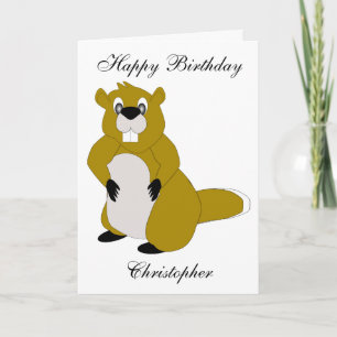 Carte Beaver Design Anniversaire