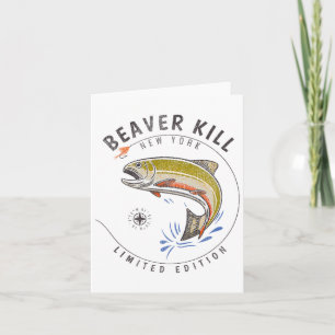 Carte Beaverkill River New York Fly Fishing Souvenir Bea