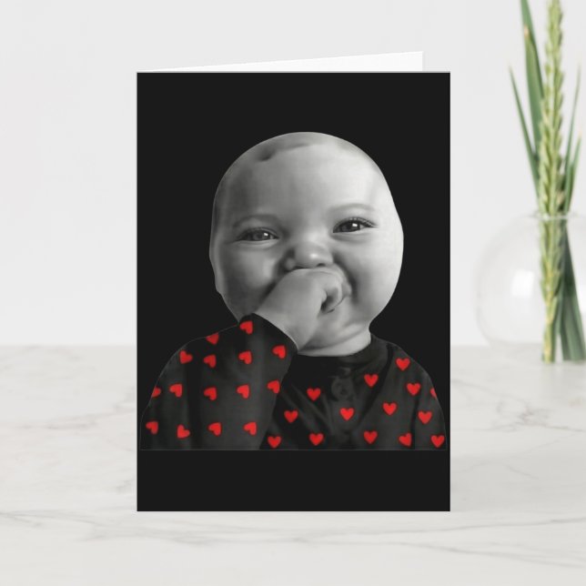 Carte Bébé Ai rigolant Tu jures Mème de la Saint-Valenti (Devant)