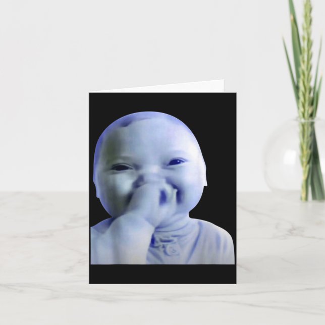 Carte Bébé Ai Tu Jures Mème Drôle Bébé qui Rit Mème Br (Devant)