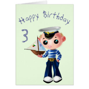 Carte bébé anniversaire Little Sailor - Personnali